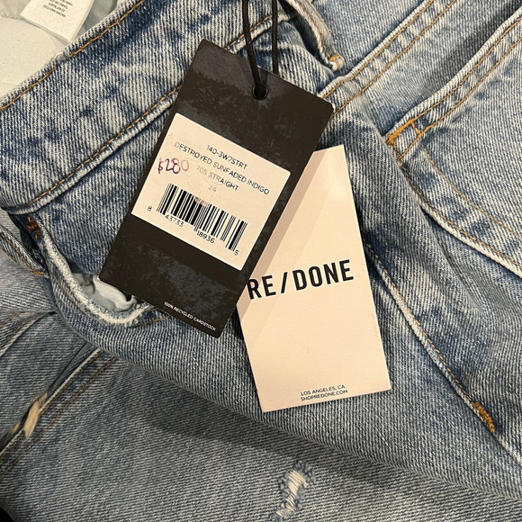NWT RE/DONE 70S STRAIGHT JEANS SIZE 24 - Picture 8 of 10